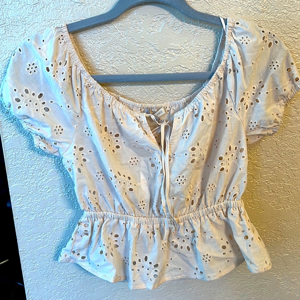 Medium Cream Spring Summer Top